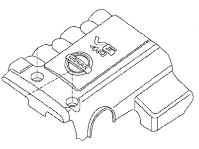 Nissan 14041-EA20A Ornament Assy-Engine Cover