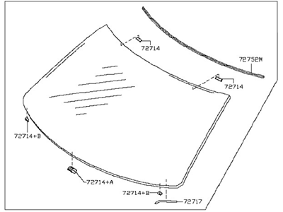 Nissan G2700-6AV1B Windshield Glass