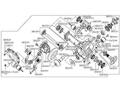 Nissan 38500-EZ30A Final Drive Assy-Front