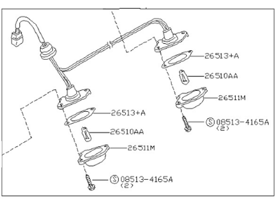 Nissan 26510-0W010 Lamp Assembly-Licence