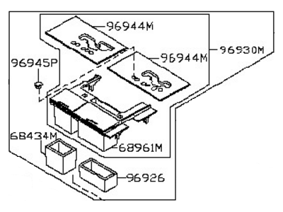 Nissan 96941-CB800 FINISHER-Console Indicator