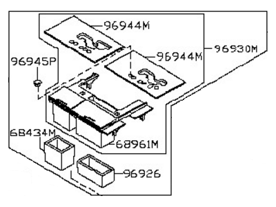 Nissan 96941-CB12A FINISHER - Console Indicator