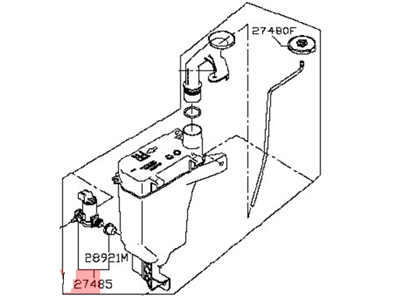 Nissan 28910-3WC0A Tank Assy-Windshield Washer