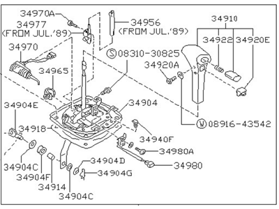 Nissan 34901-54F00 Transmission Control Device Assembly