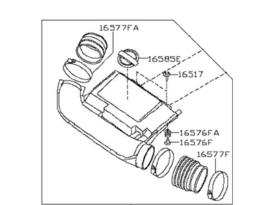 Nissan 16576-ZS60A Duct Assembly-Air