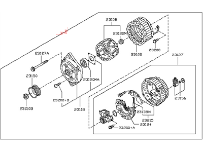 Nissan 23100-1AA1B Alternator Assembly