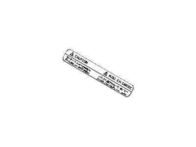 Nissan 21599-9FD0B Label-Caution, Motor Fan