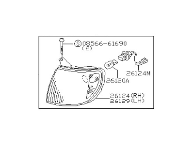 Nissan 26125-2W625 Lamp Assembly-Front Combination,LH