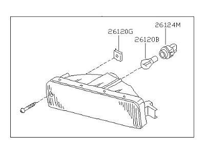 Nissan 26130-0W025 Lamp Assembly-Turn Signal,Front RH