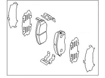 Nissan 41080-AU025 Hardware Kit-Front Disc Brake Pad