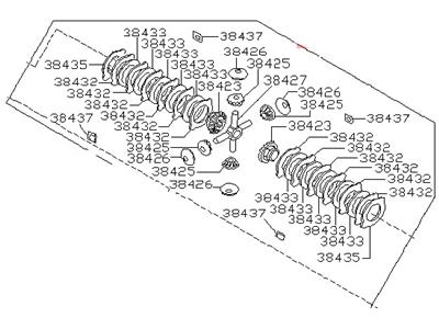 Nissan 38421-C6029 Case Set-Differential