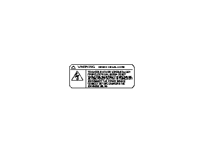 Nissan 26059-8J000 Label-Head Lamp