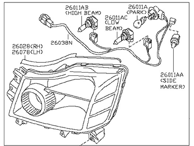 2010 Nissan Armada Headlight - 26060-9GA0B