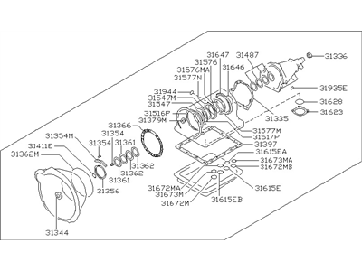 Nissan 31397-51X28 Gasket & Seal Kit-Auto Transmission