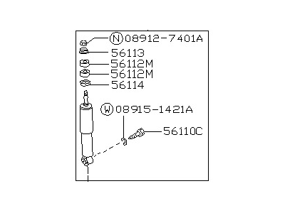 Nissan 56110-88G25 ABSORBER Kit