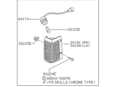 Nissan B6110-01G02 Lamp Assembly-Side Combination,RH