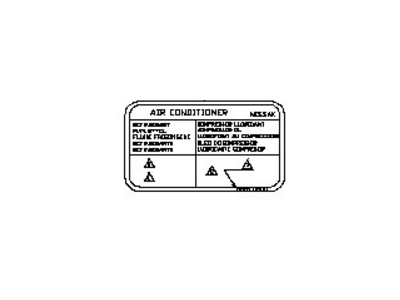 Nissan 27090-C953D Label Caution