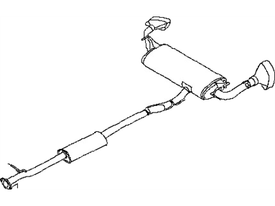 Nissan 20100-5AA2A Exhaust, Main Muffler Assembly