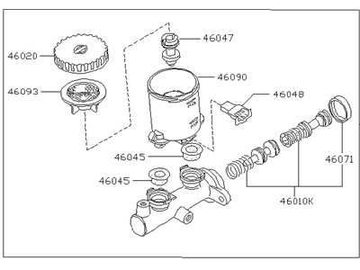 1990 Nissan Pathfinder Brake Master Cylinder Reservoir - 46010-45G00