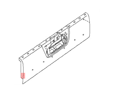 Nissan 93400-9BF1A Gate Assy-Rear