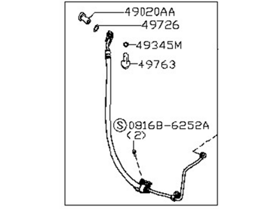 Nissan 49720-1PE1A Hose & Tube Assembly-Press,Ps