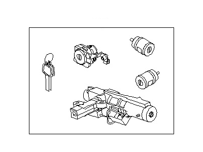 2004 Nissan Murano Ignition Lock Assembly - 99810-CA000