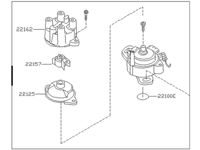 2000 Nissan Sentra Distributor - 22100-7J400