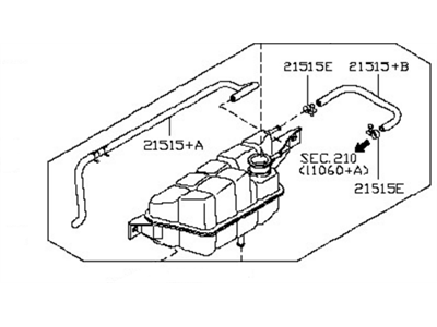 Nissan GT-R Coolant Reservoir - 21710-JF10A