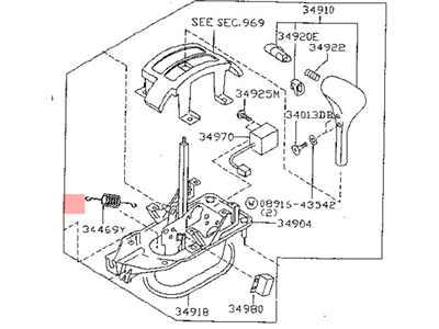 1995 Nissan Sentra Automatic Transmission Shifter - 34901-1M203
