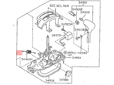 1997 Nissan 200SX Automatic Transmission Shifter - 34901-1M203