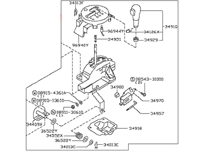 2005 Nissan 350Z Automatic Transmission Shifter - 34901-CE80B