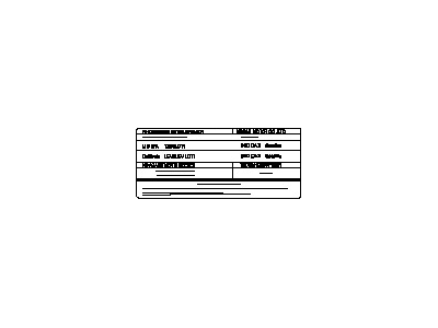 Nissan 14805-6FL0A Label-Emission Control Information