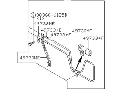 2000 Nissan Maxima Power Steering Cooler - 49790-4Y200