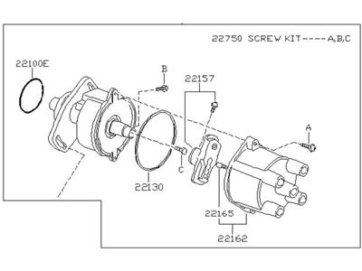 Nissan 22100-27M05 Distributor ASY