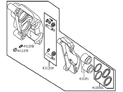 2016 Nissan Titan Brake Caliper Repair Kit - 41011-1PA1B