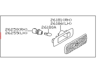 1992 Nissan 240SX Side Marker Light - 26180-40F00