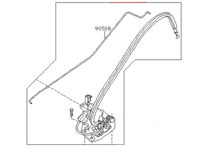 Nissan 90502-EA00B Back Door Lock Assembly