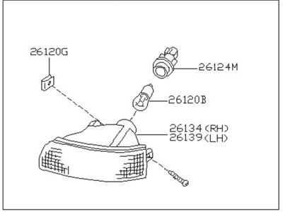 Nissan 26130-40U26 Lamp Turn Front R