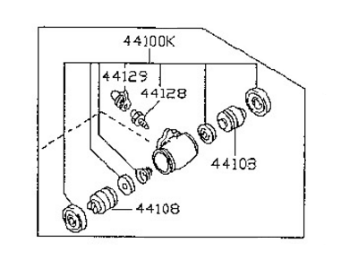 1998 Nissan Sentra Wheel Cylinder - 44100-50C11