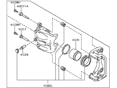 Nissan Murano Brake Caliper Repair Kit - 41001-CA01A