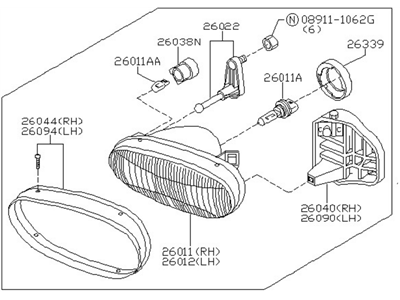 1994 Nissan Sentra Headlight - B6060-66Y00