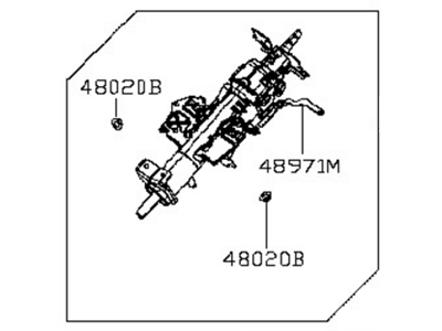 Nissan 48810-1PA0A Column Assy-Steering,Upper