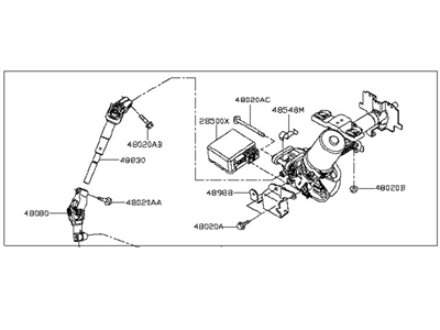 2017 Nissan Versa Note Steering Column - 48810-9KS7A