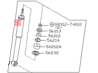 Nissan 56210-21A27 ABSORBER Rear Shock