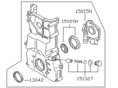 Nissan 13500-30R00 Cover Assy-Front