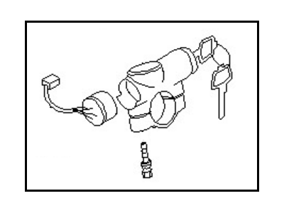 1991 Nissan Maxima Ignition Lock Cylinder - 48700-85E25