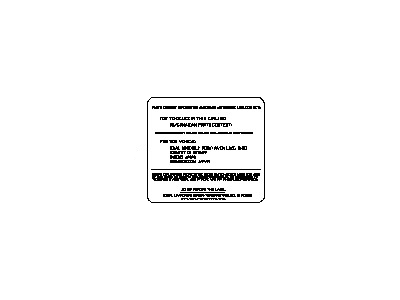 Nissan 990A2-CD000 Label-Parts Content