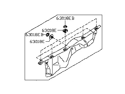 Nissan 638E9-1AA0B Cover-Front Fender Drip,LH