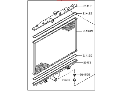 2014 Nissan Rogue Radiator - 21400-JM00A