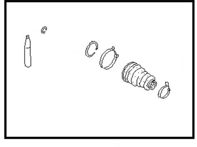 Nissan 39741-96E85 Repair Kt Dust Boot, Inner